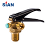 CE Approval Brass Gas Valve With Safety Device For Carbon Dioxide Fire Extinguisher