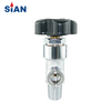 Chrome Plated Finish Diaphragm Type QF-21A Brass Industrial Oxygen Air Nitrogen Gas Cylinder Valve