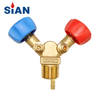 SiAN R22 Double Freon Cylinder Valve Refrigerant Gas Stove Control Valve 