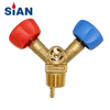 SiAN R22 Double Freon Cylinder Valve Refrigerant Gas Stove Control Valve 