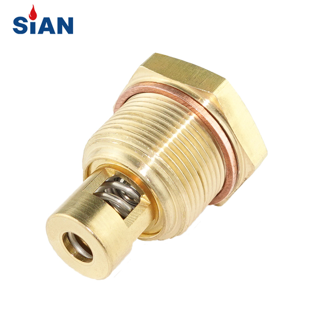 LPG PV01-01 Hexagonal Camping Cylinder Valve Brass Alloy Camping Valve Gas Cooker Valve