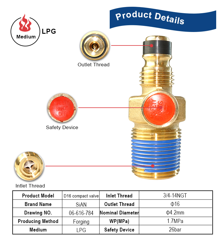 D16 LPG Cylinder Compact Valve (9) D16 LPG Cylinder Compact Valve (9)