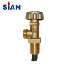 SiAN Valves Manufacturer Brass French LPG F-type Cylinder Control Valves V5-1B TPED