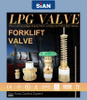 SiAN Manufacturer Safety Brass LPG Forklift Cylinder Valves