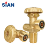 SiAN LPG F-Type PV05 Handwheel Brass Safety Gas Cylinder Control Valve