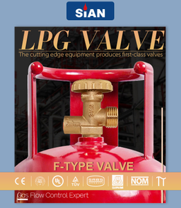 SiAN LPG F-Type PV05 Handwheel Brass Safety Gas Cylinder Control Valve