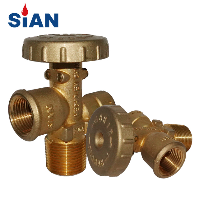 SiAN PV06 Brass Safety LPG Gas Cylinder POL Valves Propane Tank Control Valve