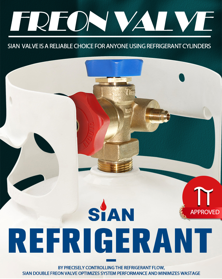 SiAN Double Freon Refrigerant Recovery Cylinder Valve (1) SiAN Double Freon Refrigerant Recovery Cylinder Valve (1)