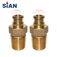 SiAN Manufacture ZF-B1 Brass Safety Self-Closing LPG Gas Cylinder Snap On Valves For Home Use